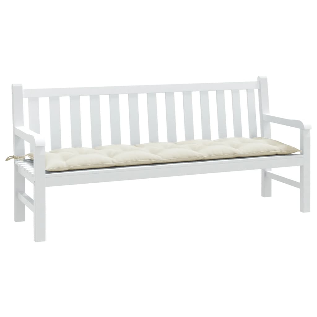 Vidaxl Garden Bench polštář 180x50x7 cm tkanina smíšený krém