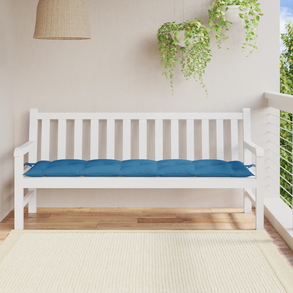 VidaXL Gartenbankauflage 180x50x7 cm Stoff blau gemischt