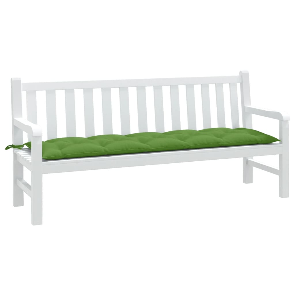 Vidaxl Garden Bench Pushion 180x50x7 cm stof blandet grønt