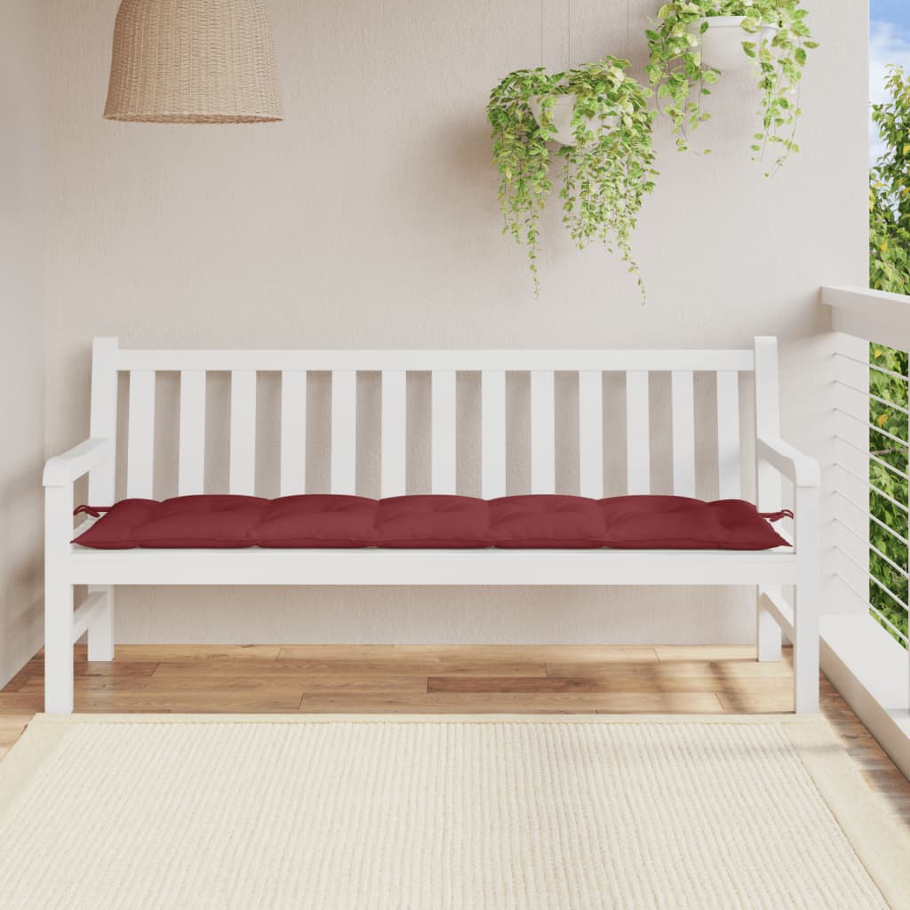 Vidaxl Garden Bench Cushion 180x50x7 cm stoff Mixed Wine Red