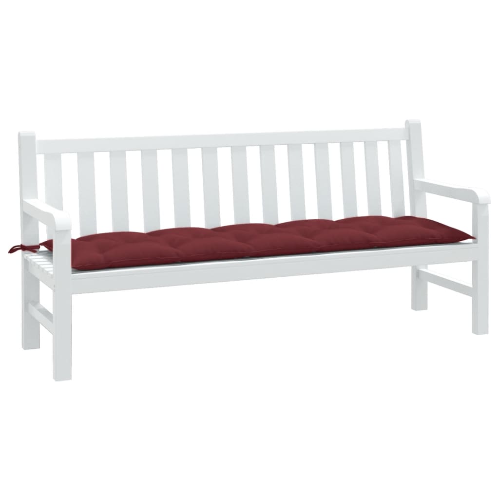 Vidaxl Garden Bench polštář 180x50x7 cm tkanina smíšená víno červená