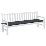 Vidaxl Garden Bench Cushion 200x50x7 cm Stoff gemischt Anthrazit -geläutet