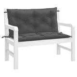 Vidaxx Gartenbankauflagen 2 Stück 100x50x7 cm Stoff Anthrazit gemischt