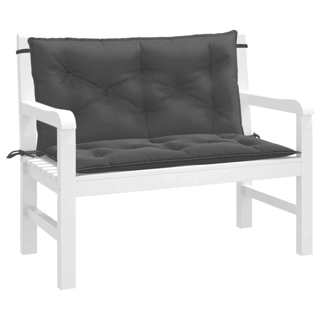 VIDAXL Garden Bench Blaphions 2 St 100x50x7 cm tkanina mešana barva antracita