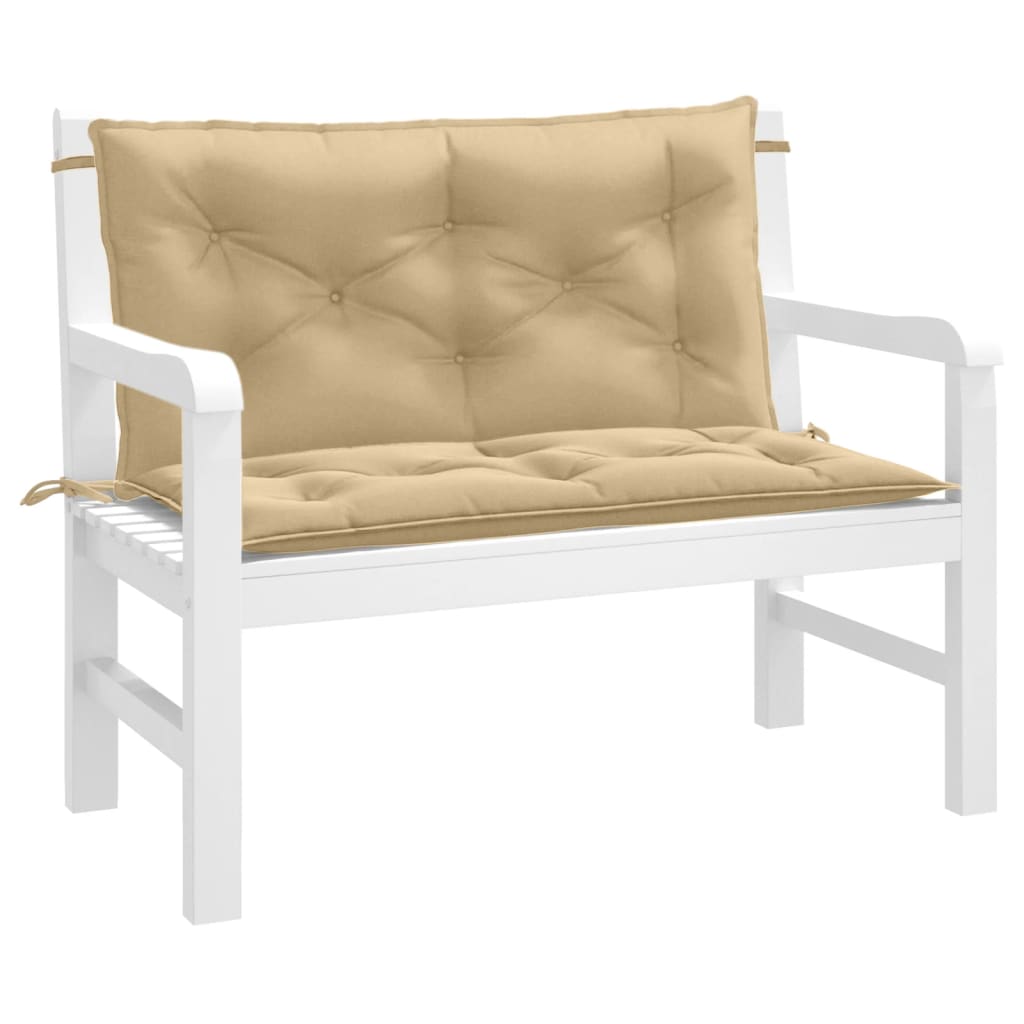 Vidaxx Gartenbankauflagen 2 Stück 100x50x7 cm Stoff beige gemischt