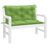 Vidaxl Garden Banc Cushions 2 PCS 100x50x7 cm Tissu vert mélangé