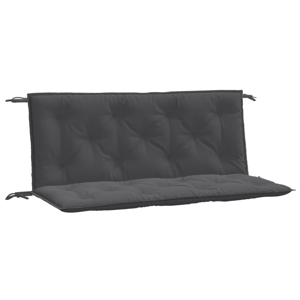 Vidaxl Garden Banc Cushions 2 PCS 120x50x7 cm Couleur d'anthracite mélangée