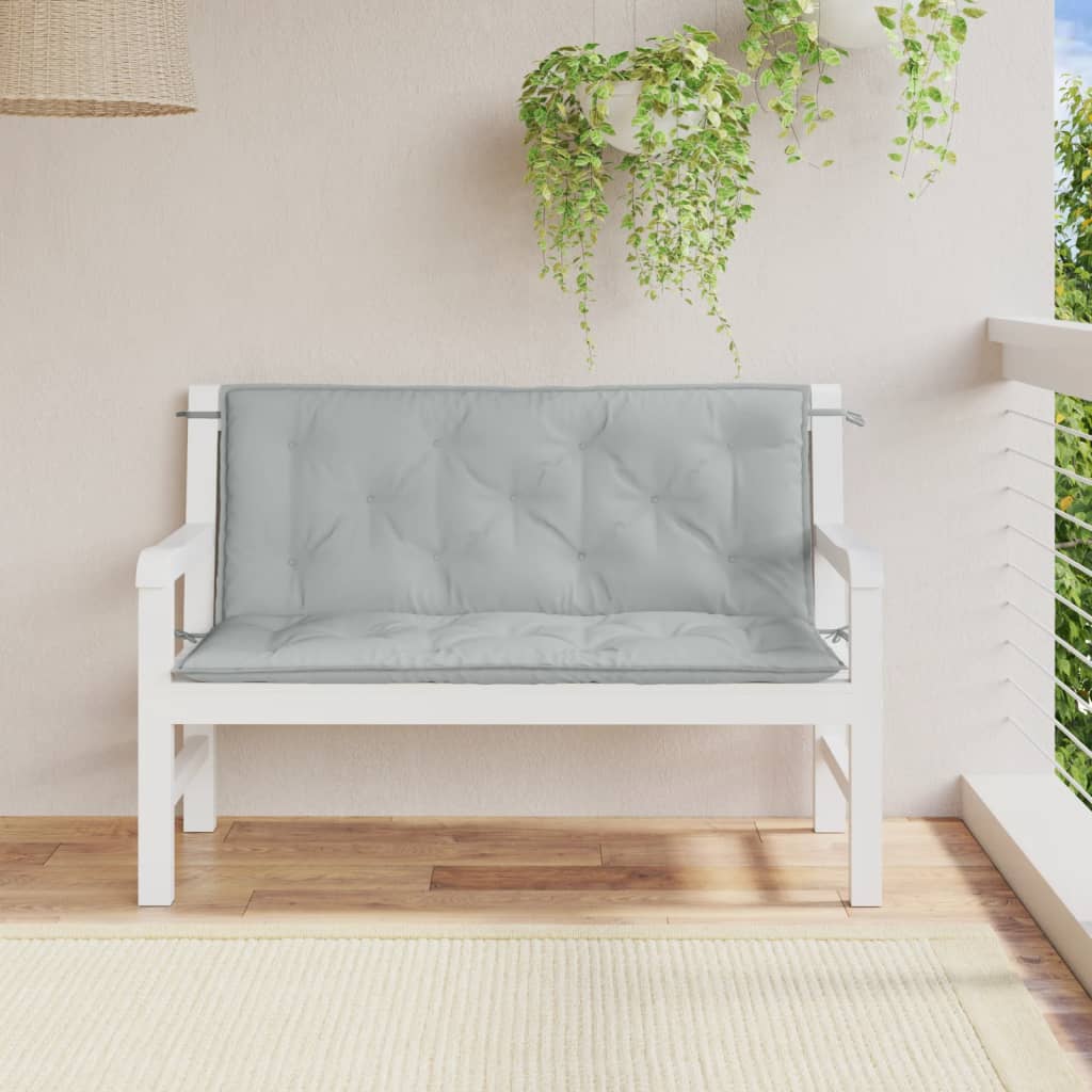 Vidaxl Garden bench cushions 2 pcs 120x50x7 cm fabric mixed light gray