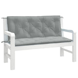 Vidaxl Garden Bench CUDIONS 2 st 120x50x7 cm tyg blandat ljusgrått