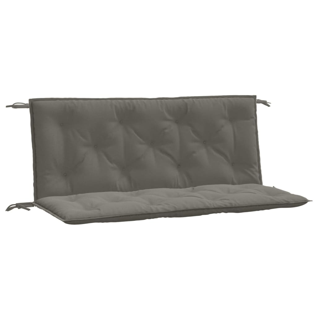 Vidaxl Garden Bench Cushions 2 PCS 120x50x7 CM Fabric de color gris oscuro mixto