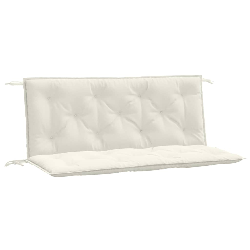 BIDAXL GARDEN BENCH CUDIONS 2 st 120x50x7 cm tyg blandad grädde -färgad