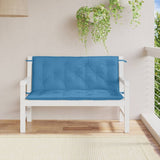 Vidaxl Garden Bench Puder 2 Stcs 120x50x7 cm Stof blandet blå