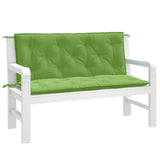 Vidaxl Garden Bench polštáře 2 ks 120x50x7 cm tkanina smíšená zelená