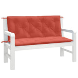 Vidaxx Gartenbankauflagen 2 Stück 120x50x7 cm Stoff rot gemischt