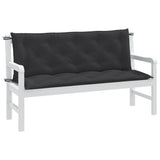 Vidaxx Gartenbankauflagen 2 Stück 150x50x7 cm Stoff Anthrazit gemischt