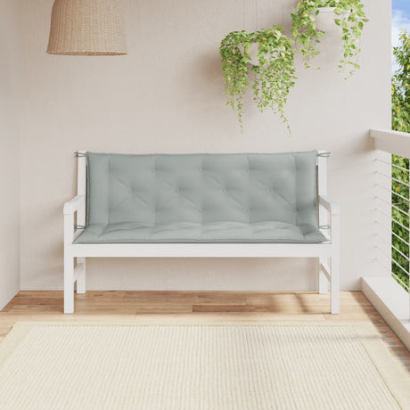 Vidaxx Gartenbankauflagen 2 Stück 150x50x7 cm Stoff hellgrau gemischt