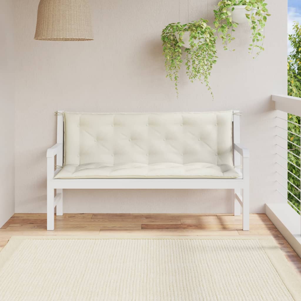 Vidaxl Garden Bench CUDIONS 2 ST 150X50X7 CM Tyg Mixed Cream -Colored