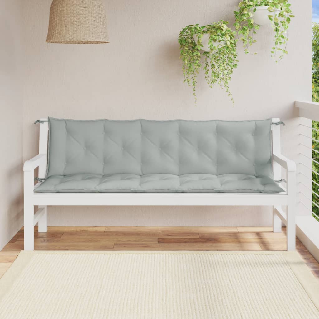 Vidaxl Garden Bench CUDIONS 2 st 180x50x7 cm tyg blandat ljusgrått