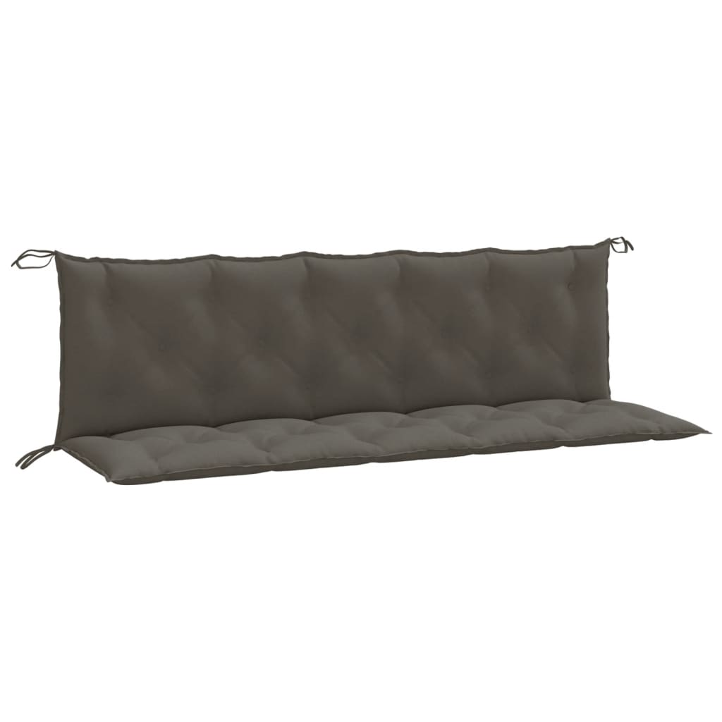 Vidaxl Garden Bench CUDIONS 2 st 180x50x7 cm tyg blandat mörkt grått