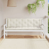 BIDAXL GARDEN BENCH CUDIONS 2 st 180x50x7 cm tyg blandad grädde -färgad