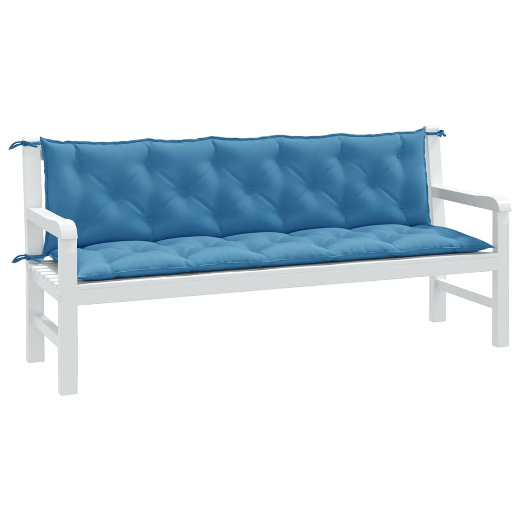 VIDAXL Garden Bench Blaphions 2 PCS 180x50x7 cm tkanina mešano modra