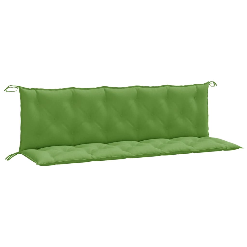 Vidaxl Garden Bench Cushions 2 ST 180x50x7 CM Fabric de color verde mezclado