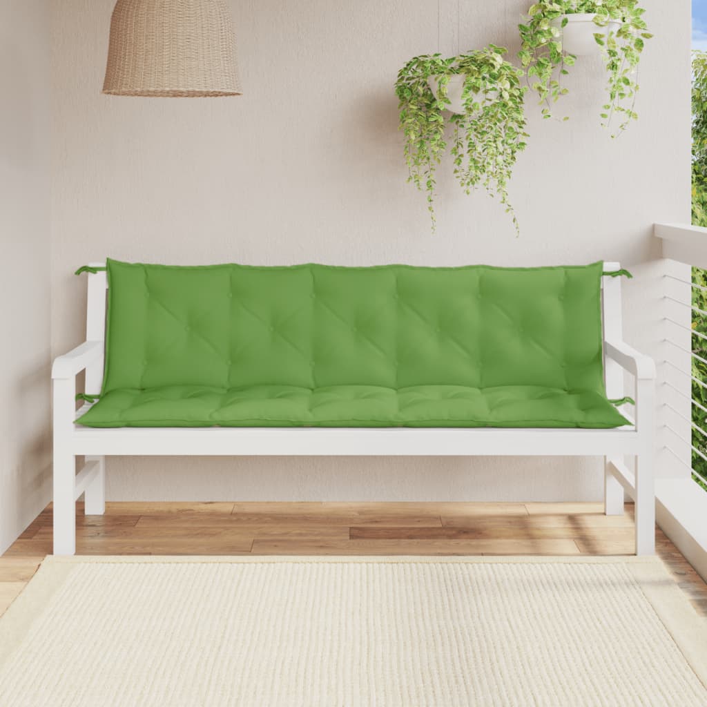 Vidaxx Gartenbankauflagen 2 Stück 180x50x7 cm Stoff grün gemischt