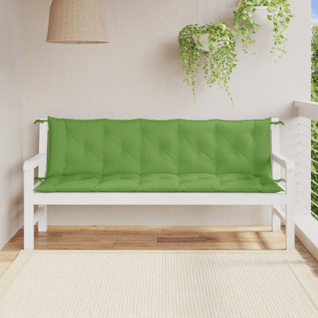 Vidaxx Gartenbankauflagen 2 Stück 180x50x7 cm Stoff grün gemischt