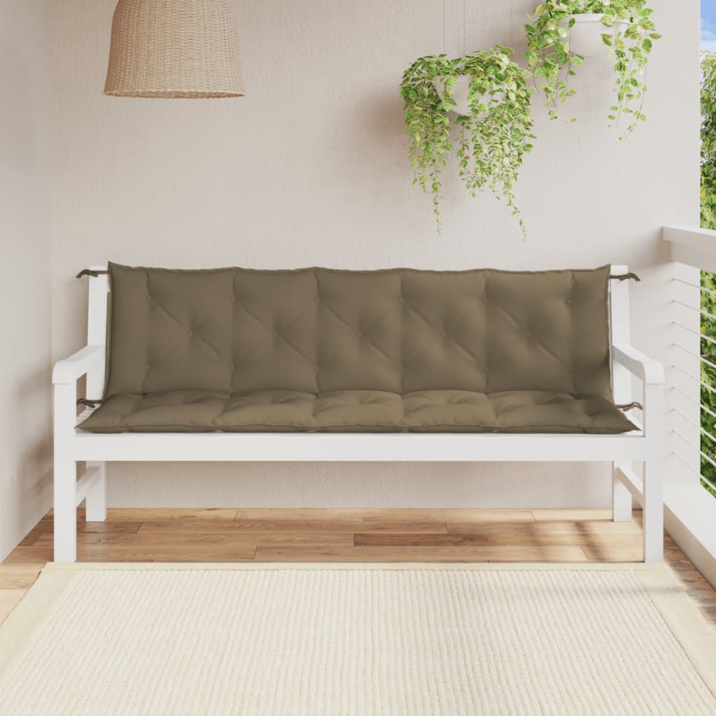 Vidaxl Garden bench cushions 2 pcs 180x50x7 cm fabric mixed taupe