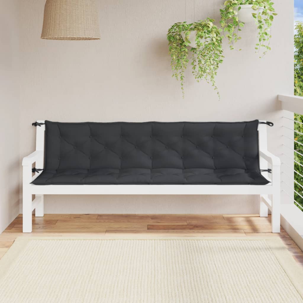 Vidaxl Garden Bench CUDIONS 2 ST 200x50x7 CM Tyg Mixed Anthracite Color