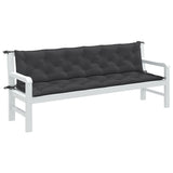 Vidaxx Gartenbankauflagen 2 Stück 200x50x7 cm Stoff gemischte Anthrazitfarbe