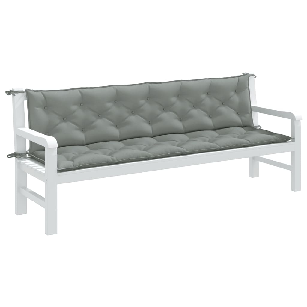 Vidaxl Garden Bench CUDIONS 2 ST 200x50x7 CM Tyg Mixed Light Grey