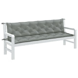 Vidaxx Gartenbankauflagen 2 Stück 200x50x7 cm Stoff hellgrau gemischt