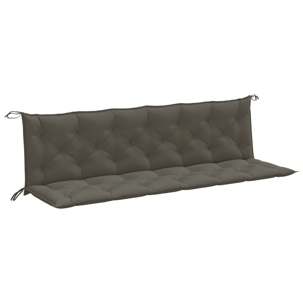 Vidaxl Garden Bench Cushions 2 ST 200x50x7 CM Fabric de tela mixta gris oscuro