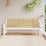Vidaxx Gartenbankauflagen 2 Stück 200x50x7 cm Stoff beige gemischt
