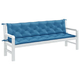 Vidaxl Garden Bench Puder 2 St 200x50x7 cm Stof blandet blå