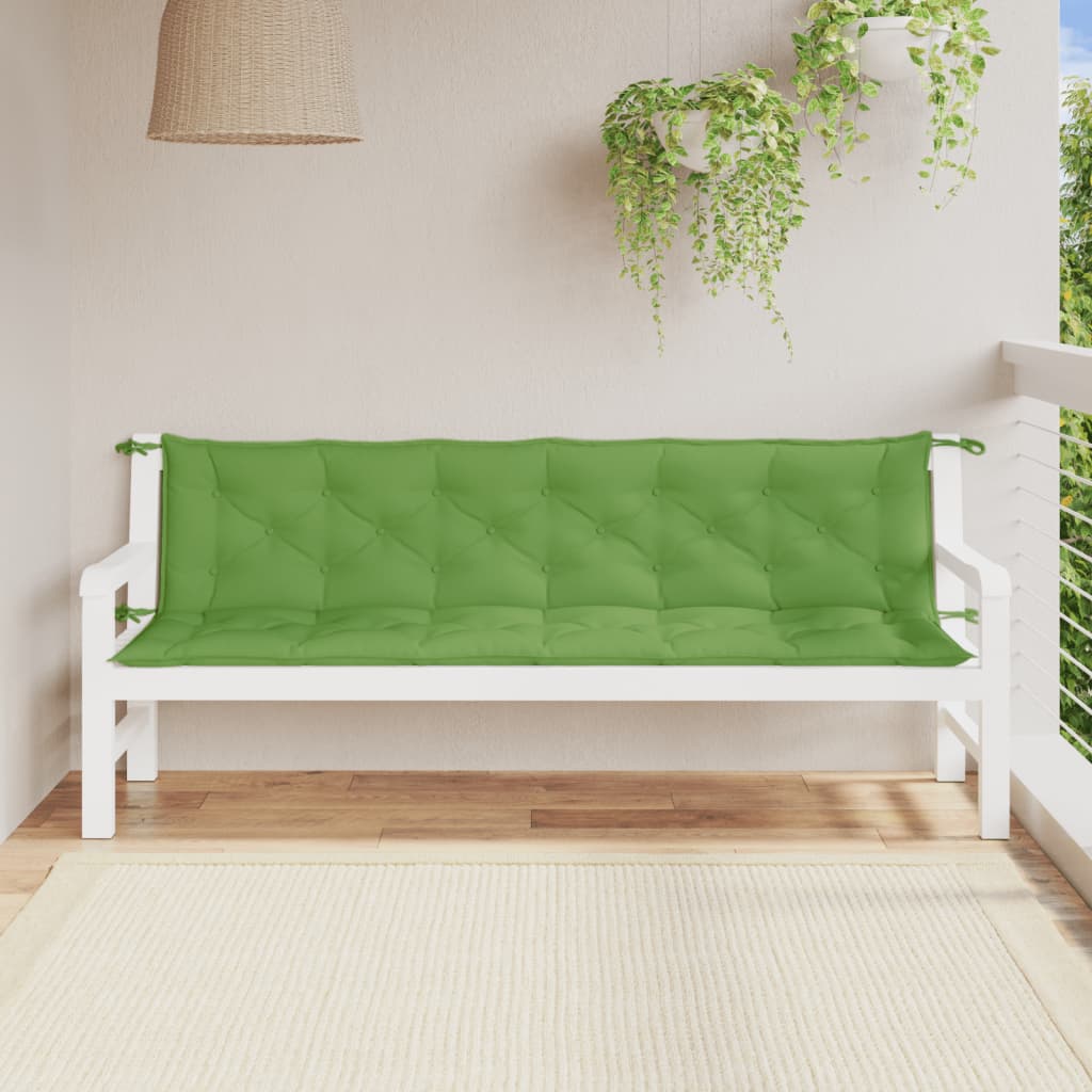 Vidaxl Garden Bench CUDIONS 2 ST 200x50x7 CM Tyg Mixed Green