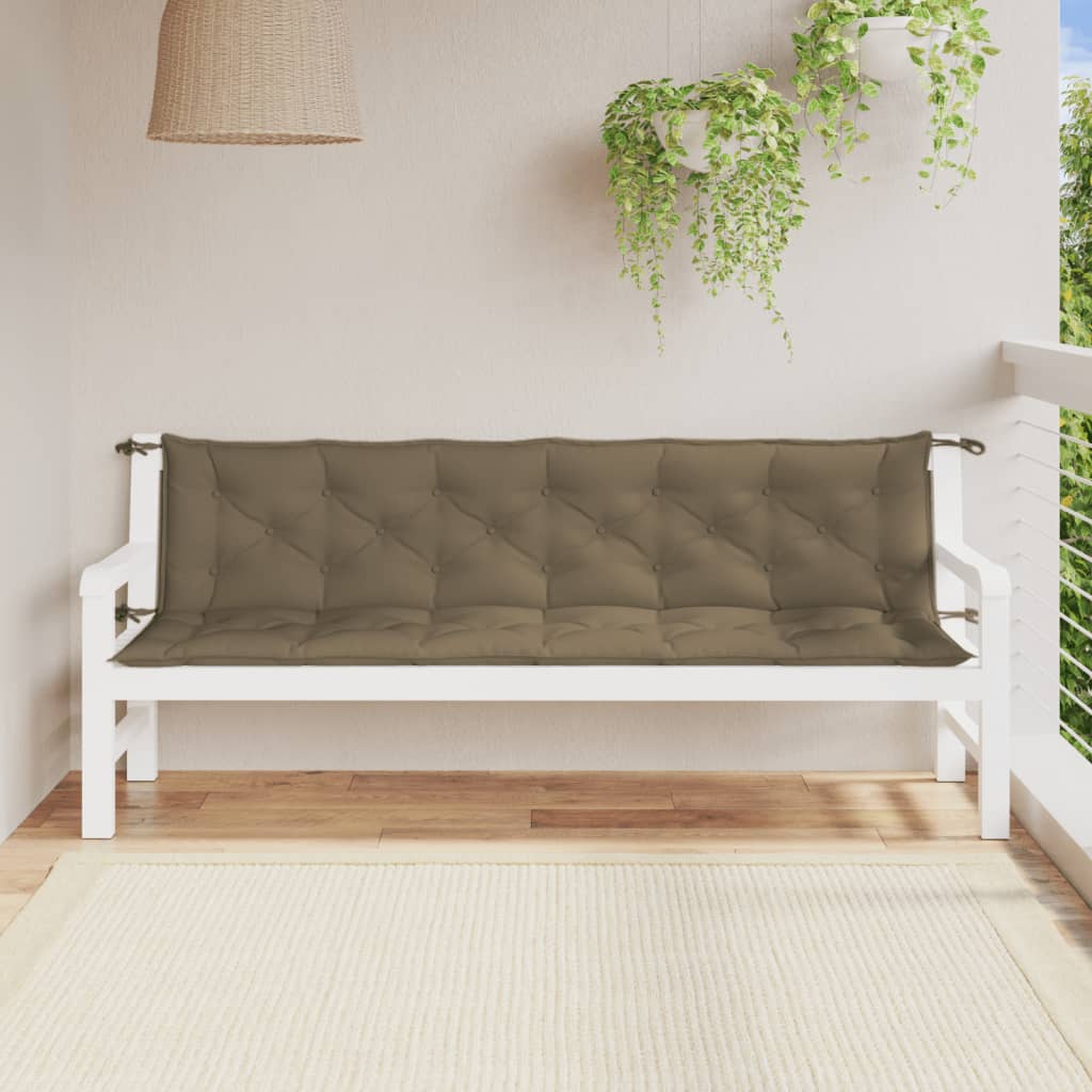 Vidaxl Garden Bench CUDIONS 2 ST 200x50x7 CM Tyg Mixed Taupe