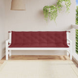 VidaXL Garden bench cushions 2 ST 200x50x7 cm Fabric mixed wine red