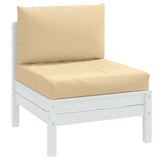 VidaXL Palettenkissen 2 Stück Stoff beige gemischt