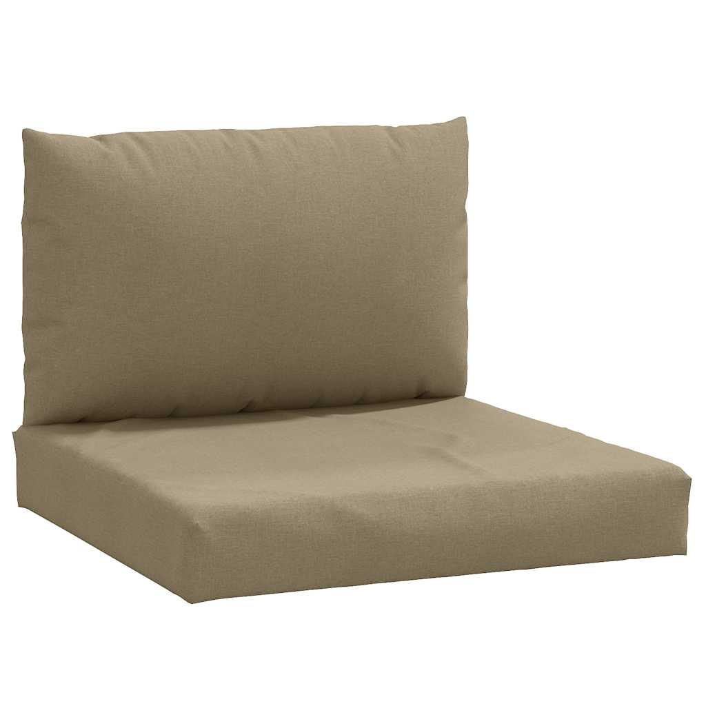 VidaXL Palettenkissen 2 Stück Stoff Melange Taupe