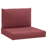 Coussins de palette vidaxl 2 st tissu vin mélangé rouge