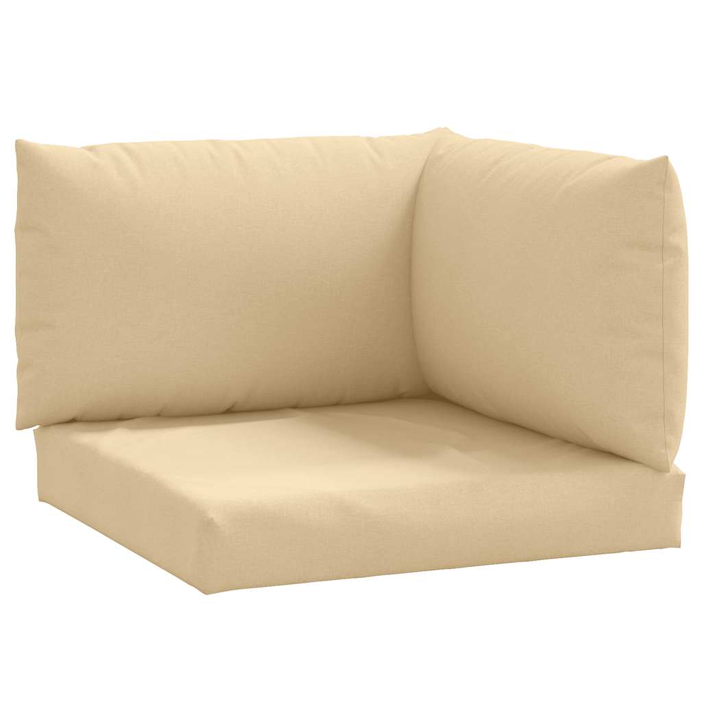 VidaXL Palettenkissen 3 Stück Stoff beige gemischt