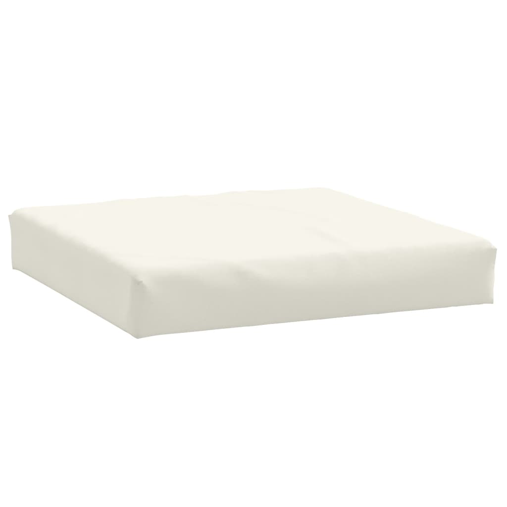 Vidaxl pallpute 60x60x10 cm stoff blandet krem ​​-farget