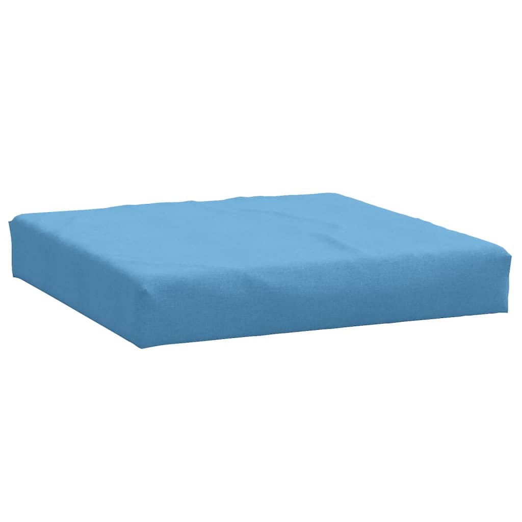 Coussin de palette vidaxl 60x60x10 cm tissu bleu mélangé