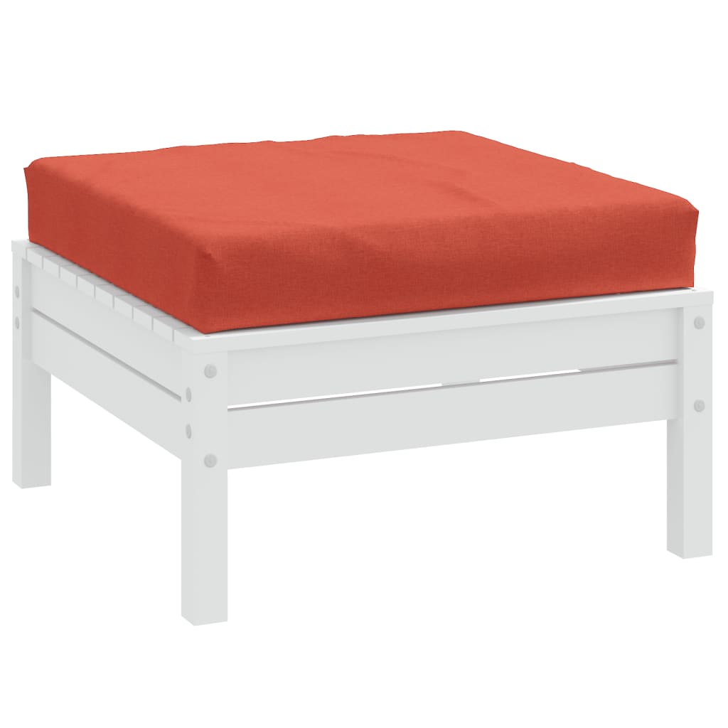 Vidaxl Pallet Cushion 60x60x10 cm de tela mixta roja