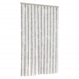 Vidaxx Fliegenvorhang 100x230 cm Chenille Hellgrau und Weiß