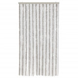 Vidaxx Fliegenvorhang 100x230 cm Chenille Hellgrau und Weiß