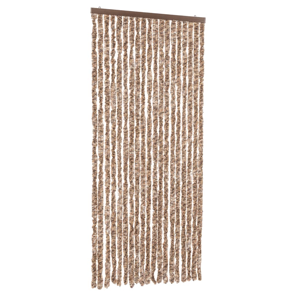 Vidaxl Fly curtain 56x185 cm Chenille beige and dark brown