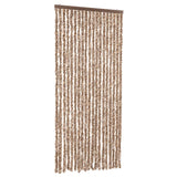 Vidaxl Fly Curtain 56x185 cm Chenille Beige i ciemnobrązowy